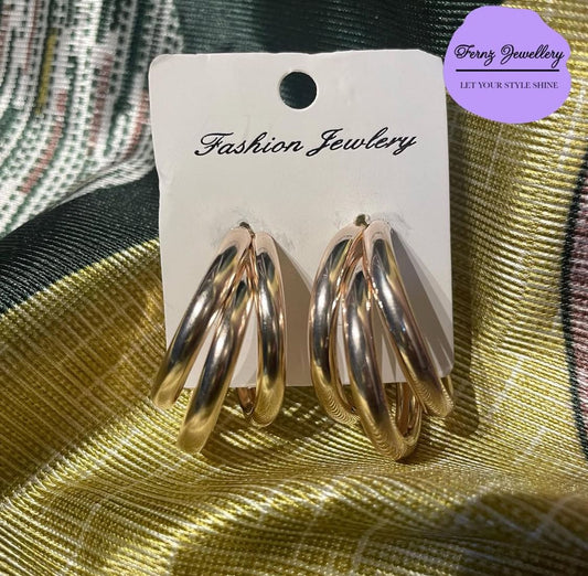 Multi-hoop statement earrings