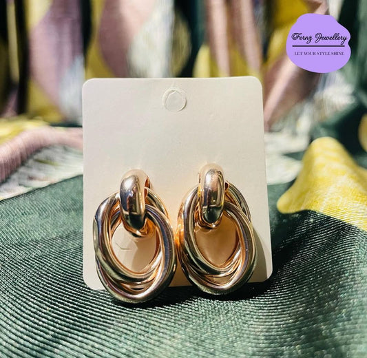 Chunky hoop-style earrings