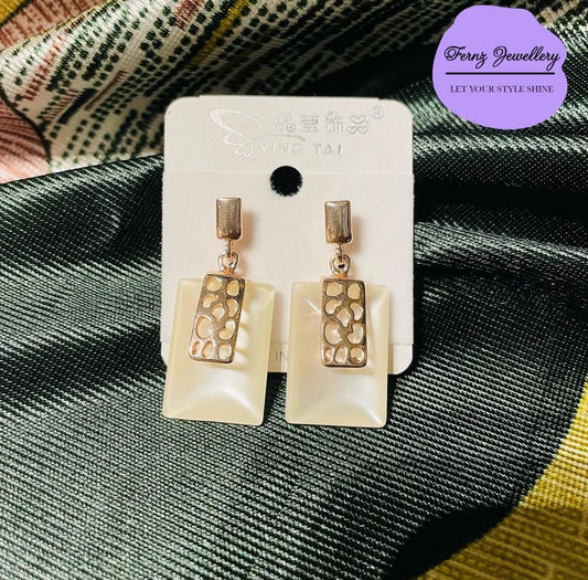 Geometric drop earrings